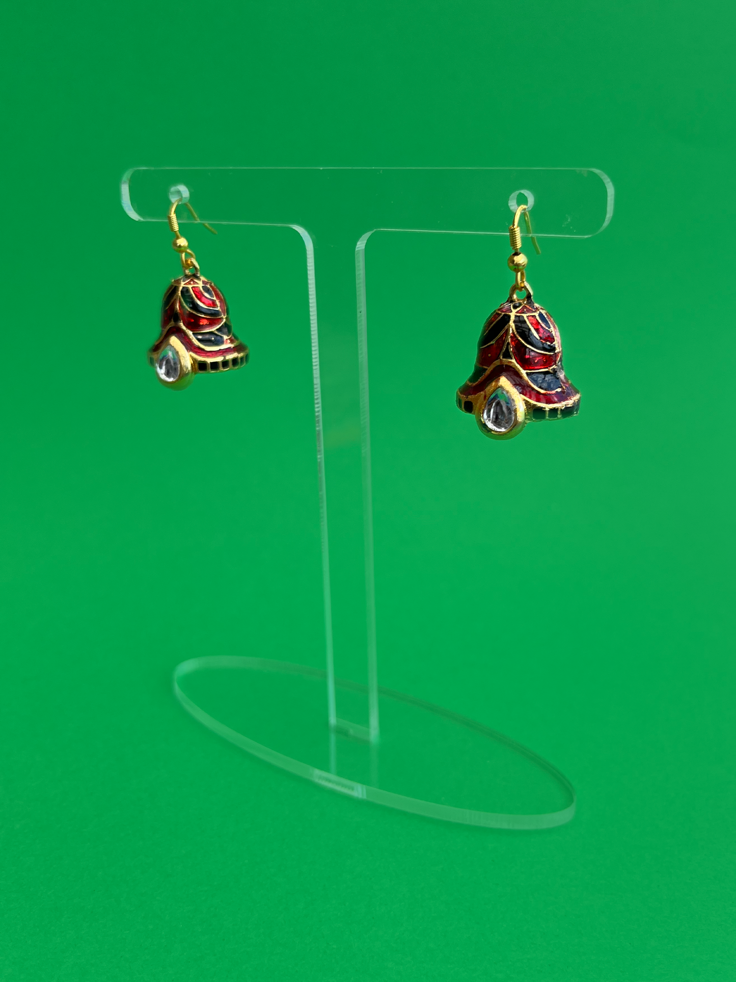 Bell-Shaped Jhoomka - Red and Black