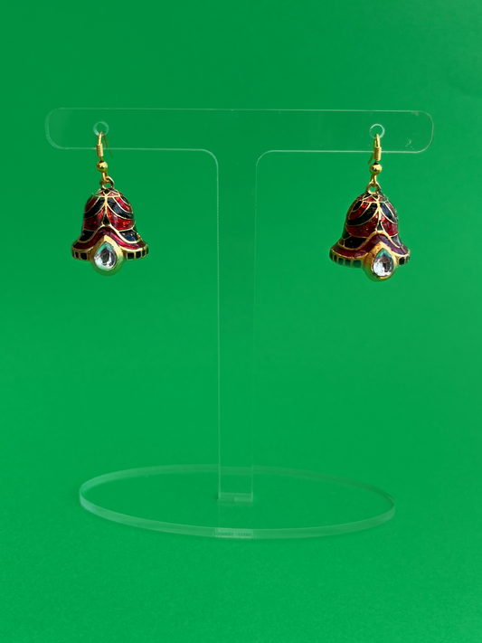 Bell-Shaped Jhoomka - Red and Black